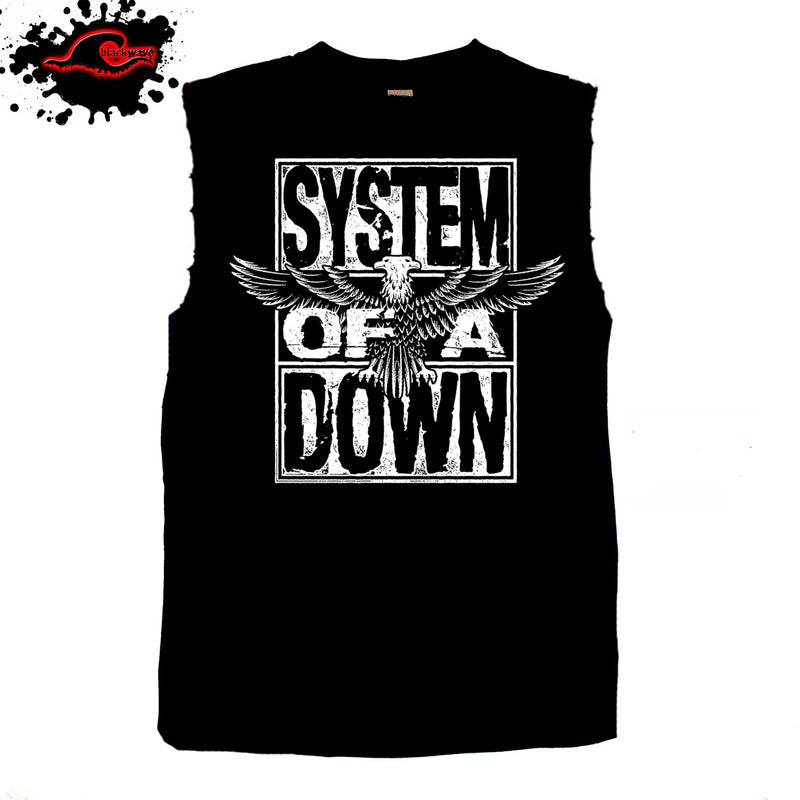 System Of A Down - Emblem - Frayed-Cut Modified Singlet