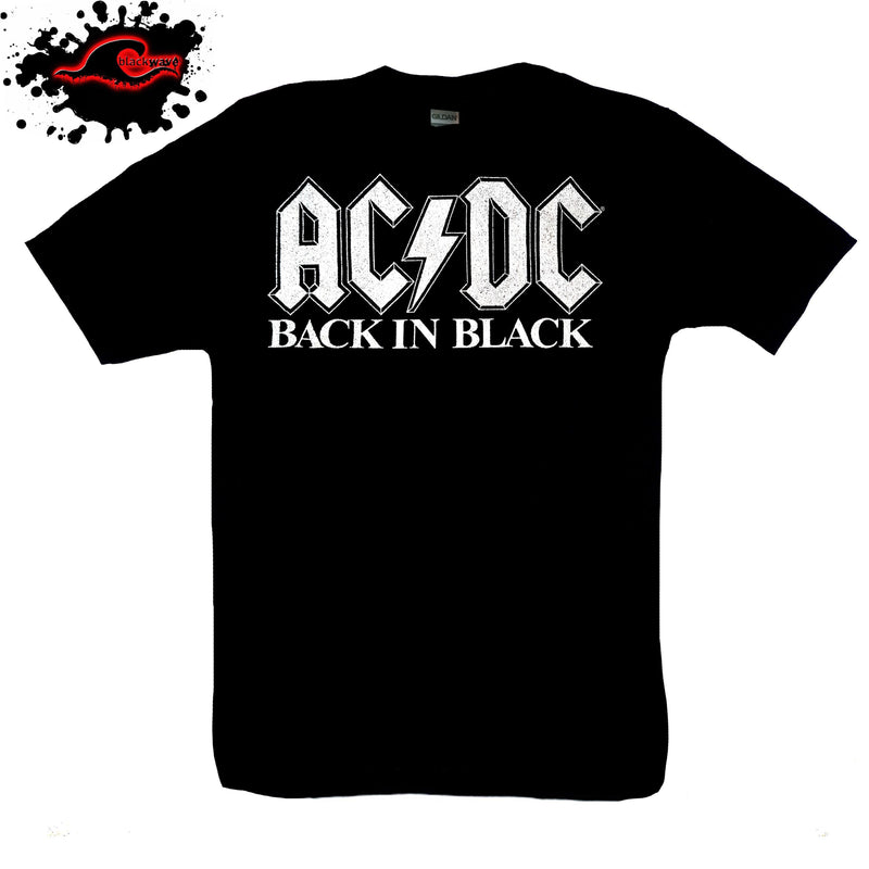 AC/DC - Back In Black - Band T-Shirt In XXL & XXXL - Blackwave Clothing