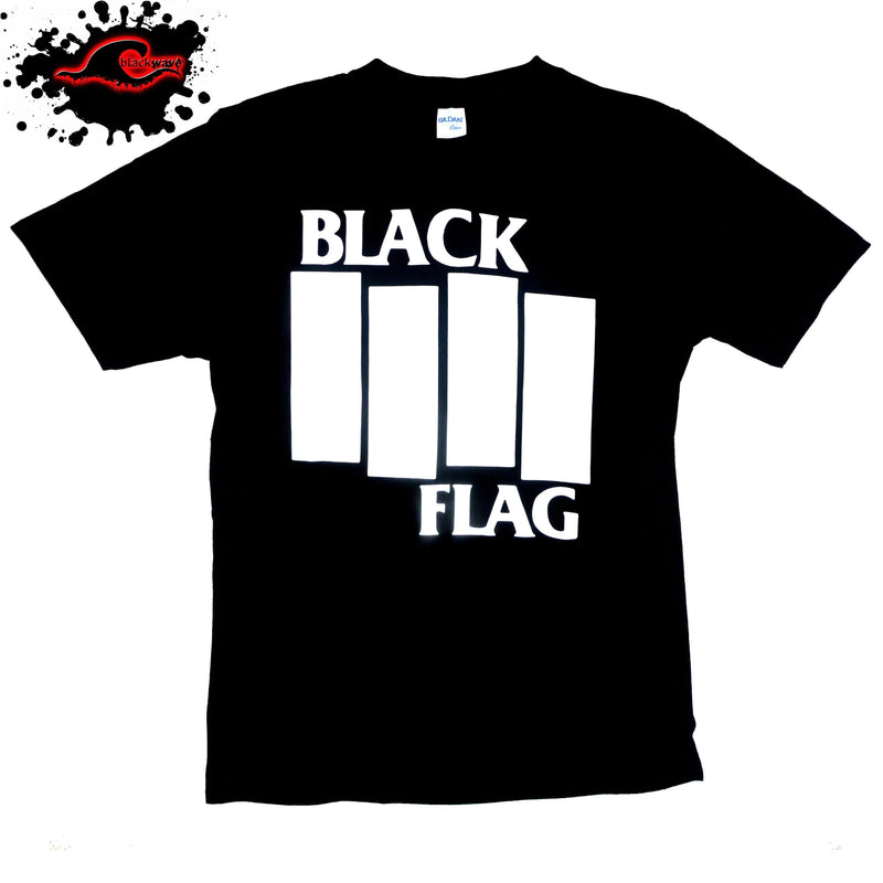 Black Flag - Classic Bars - Band T-Shirt In XXL & XXXL - Blackwave Clothing