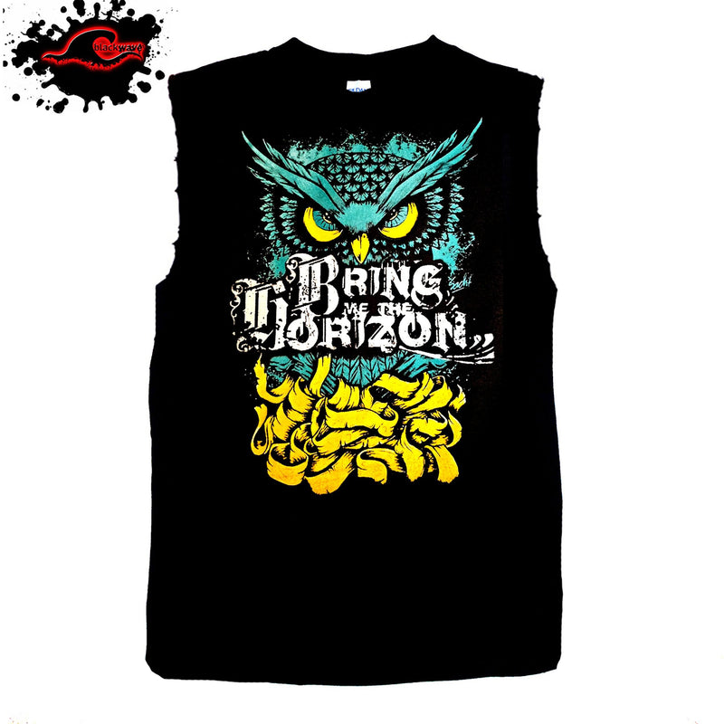 Bring Me The Horizon - Night Owl - Frayed-Cut Modified Singlet - Blackwave Clothing