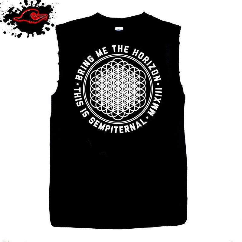 Bring Me The Horizon - This Is Sempiternal - Frayed-Cut Modified Singlet - Blackwave Clothing