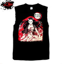 Demon Slayer - Nezuko - Anime - Frayed-Cut Modified Singlet - Blackwave Clothing