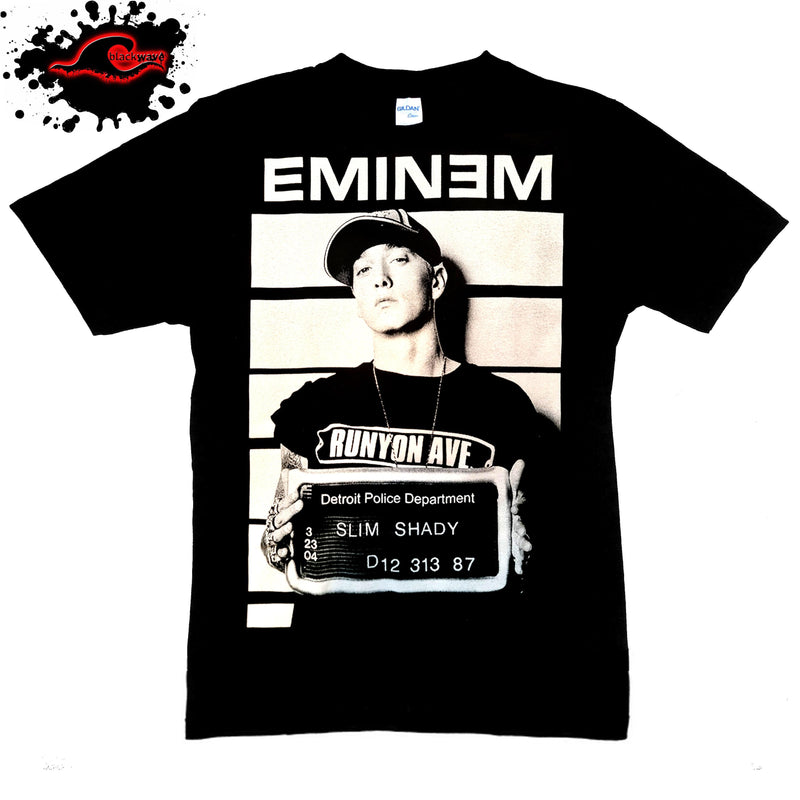 Eminem - Detroit Mug Shot - Hip Hop T-Shirt - Blackwave Clothing