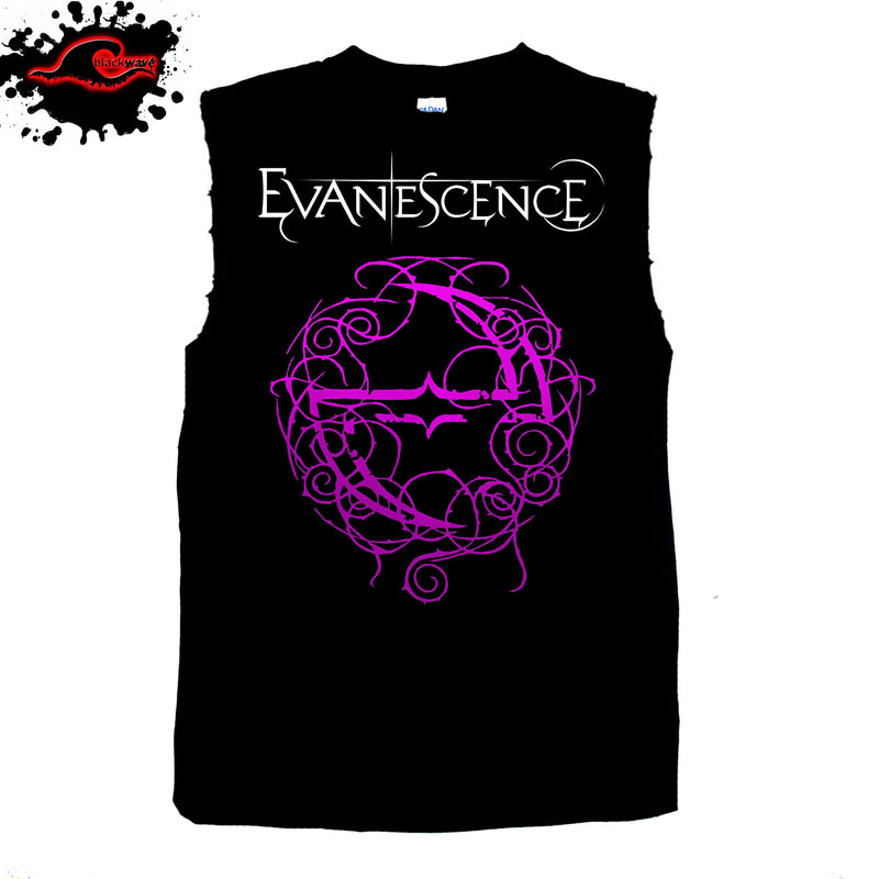 Evanescence - Emblem - Frayed-Cut Modified Singlet - Blackwave Clothing