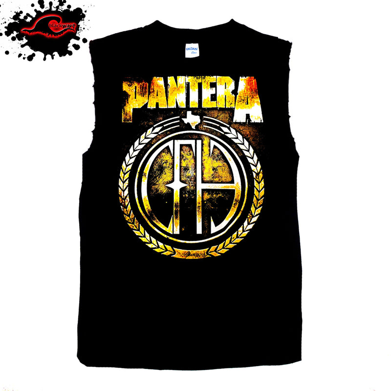 Pantera - Bloody Logo - Frayed-Cut Modified Singlet - Blackwave Clothing