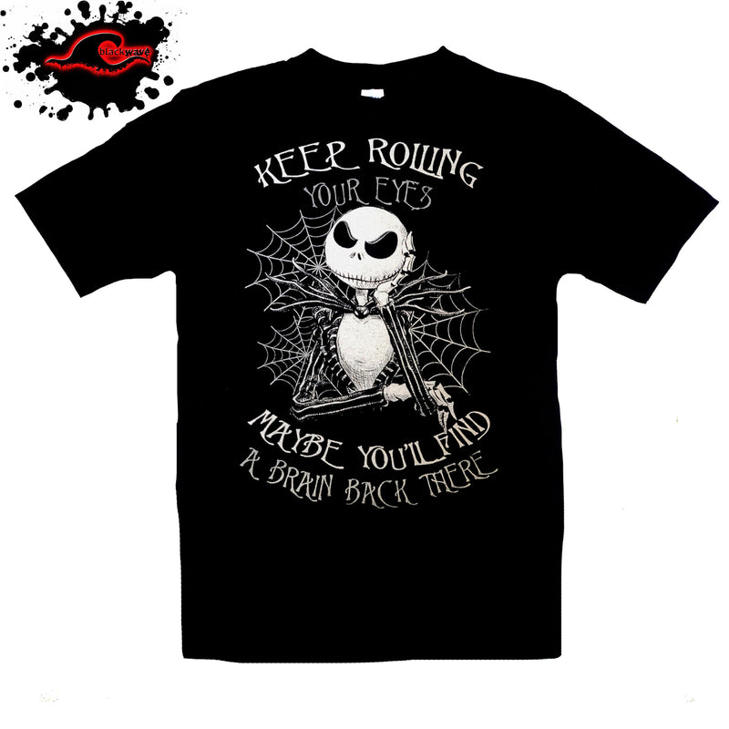 The Nightmare Before Christmas - Keep Rolling Your Eyes - Classic Movie T-Shirt - Blackwave Clothing