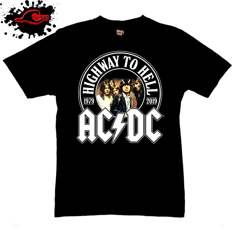 AC/DC - Highway To Hell - Group Band T-Shirt - Blackwave Clothing