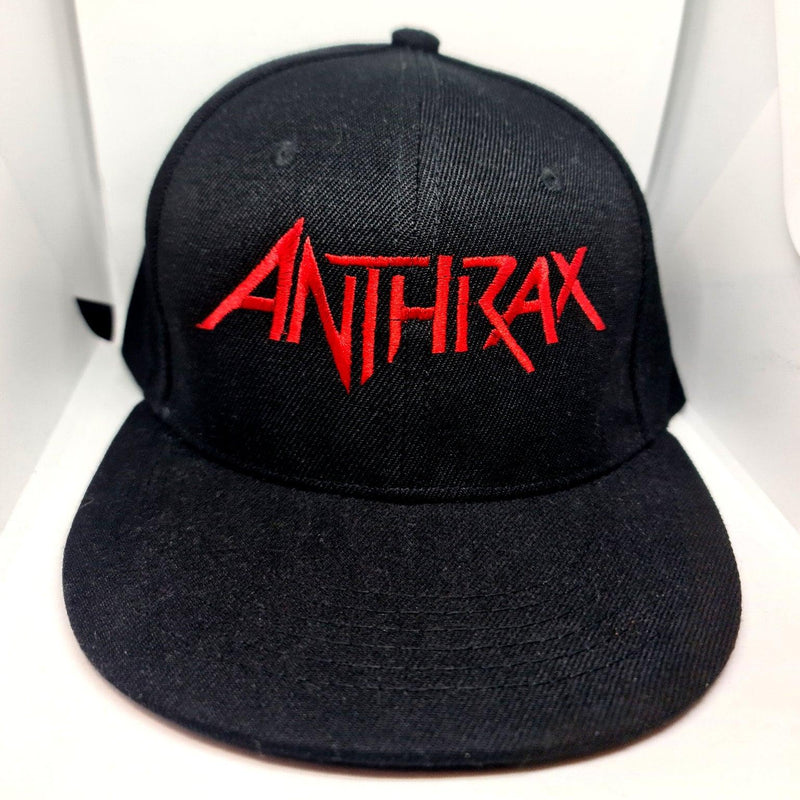 Anthrax - Classic Red Logo - Black Double Snapback Cap - Blackwave Clothing