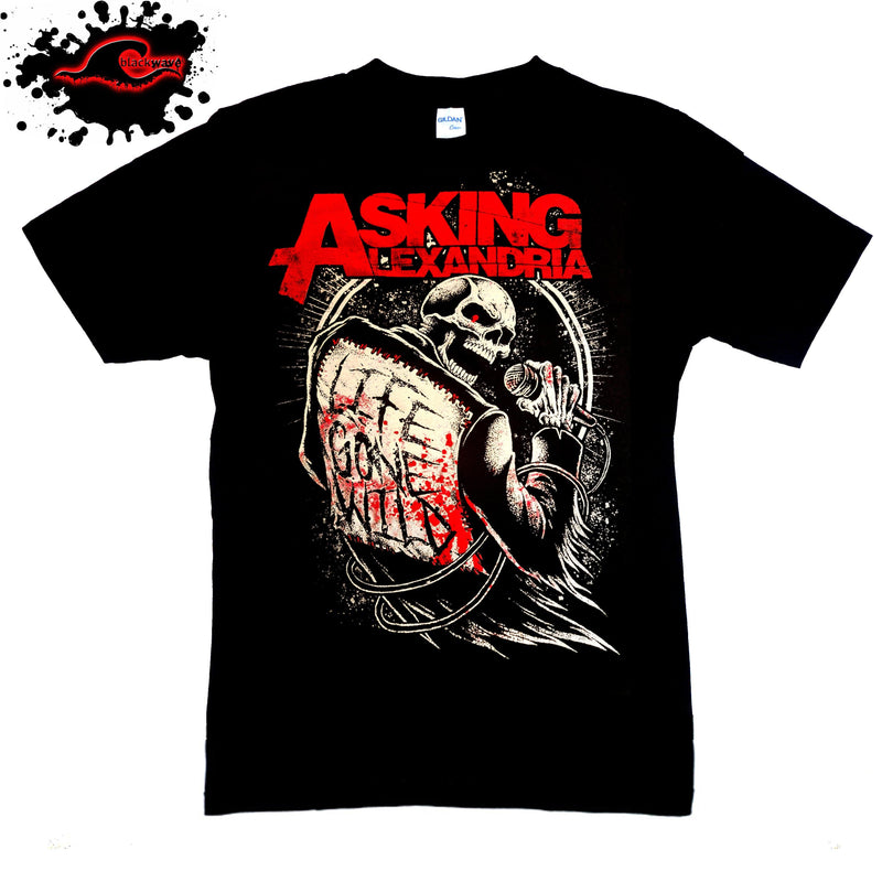 Asking Alexandria - Life Gone Wild - Band T-Shirt - Blackwave Clothing