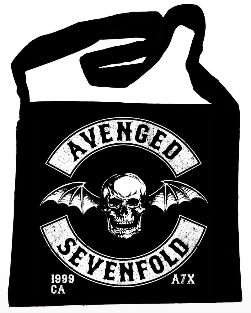 Avenged Sevenfold - Black Cotton Messenger Bag - Blackwave Clothing