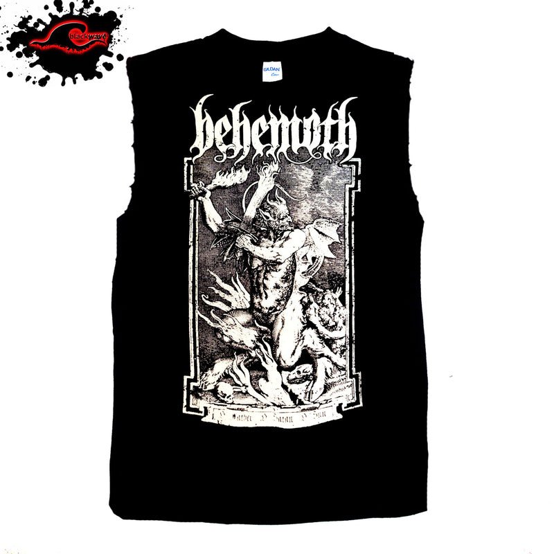 Behemoth - O Father (Restocked)- Frayed-Cut Modified Singlet - Blackwave Clothing