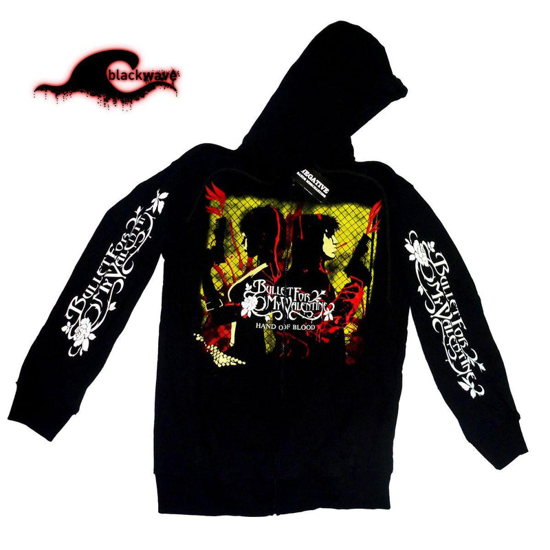 Bullet For My Valentine - Hand In Blood - Negative Clothing Seamless Zip - Band Hoodie - Blackwave Clothing
