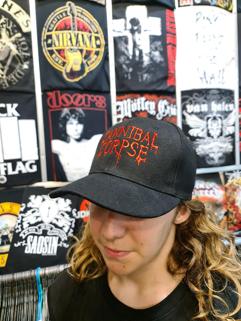 Cannibal Corpse - Classic - Double Black Snapback Cap - Blackwave Clothing