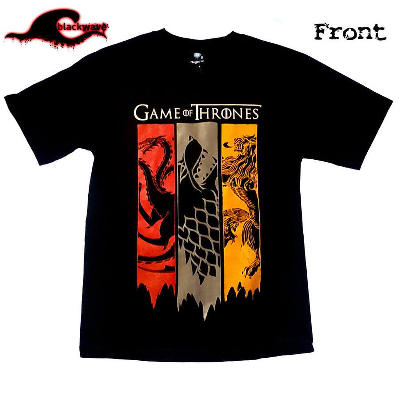 Game Of Thrones - House Banners - Movie & T.V Show T-Shirt - Blackwave Clothing