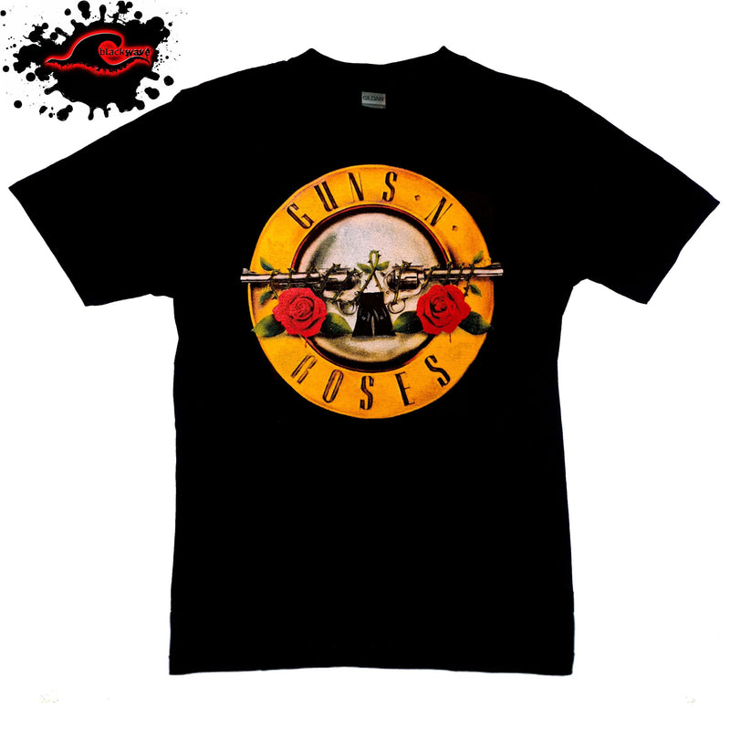 Guns & Roses - Vintage Bullet Logo - Band T-Shirt - Blackwave Clothing