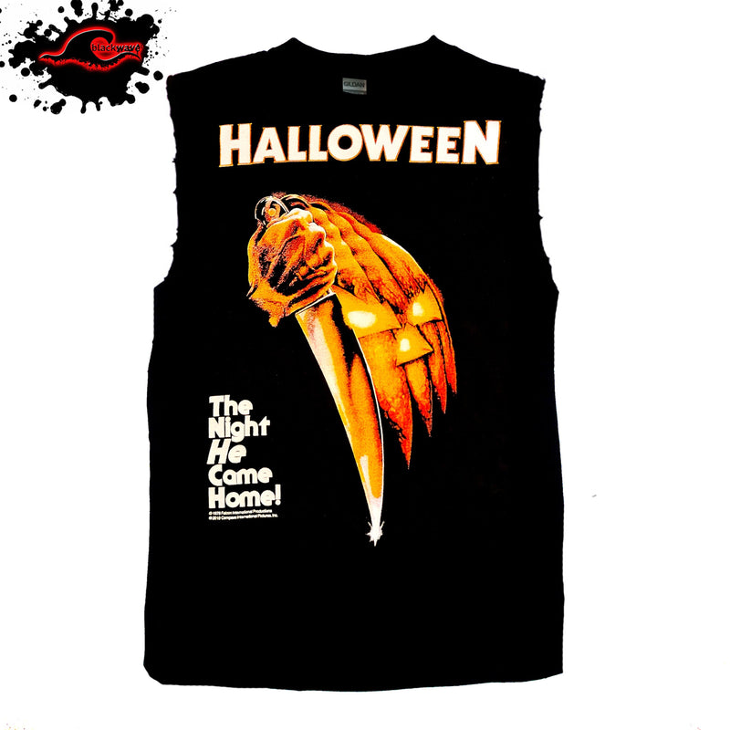 Halloween - Night He Came Home - Frayed-Cut Modified Singlet - Blackwave Clothing