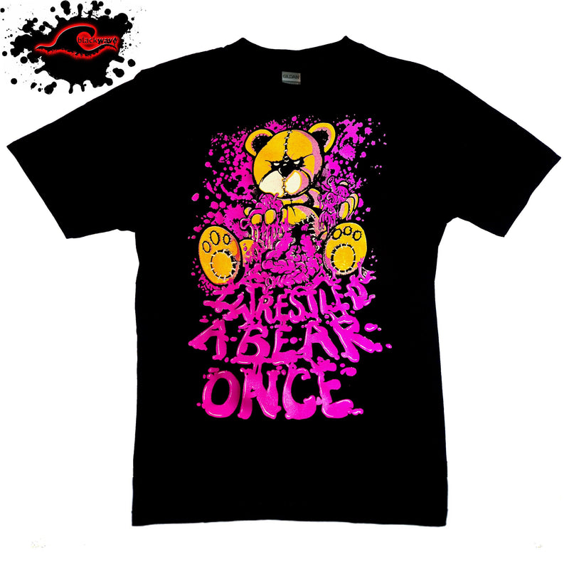 I wrestled A Bear Once - Teddys Guts - Band T-Shirt - Blackwave Clothing