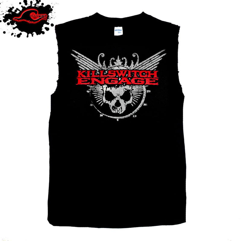 Killswitch Engage - Band Emblem - Frayed-Cut Modified Singlet - Blackwave Clothing