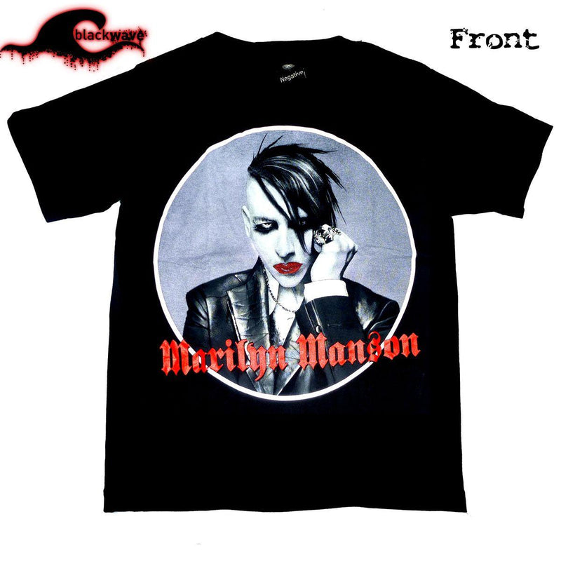 Marilyn Manson Circular Portrait - Official Band T-Shirt - Blackwave Clothing