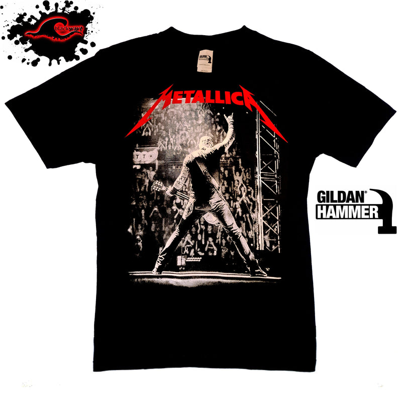 Metallica - Hetfield Live - Band T-Shirt - Blackwave Clothing