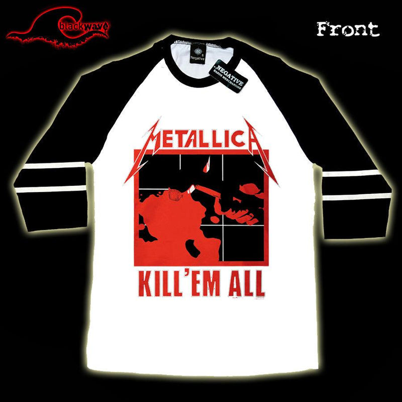 Metallica - Killem All - Raglan Baseball Shirt - Blackwave Clothing