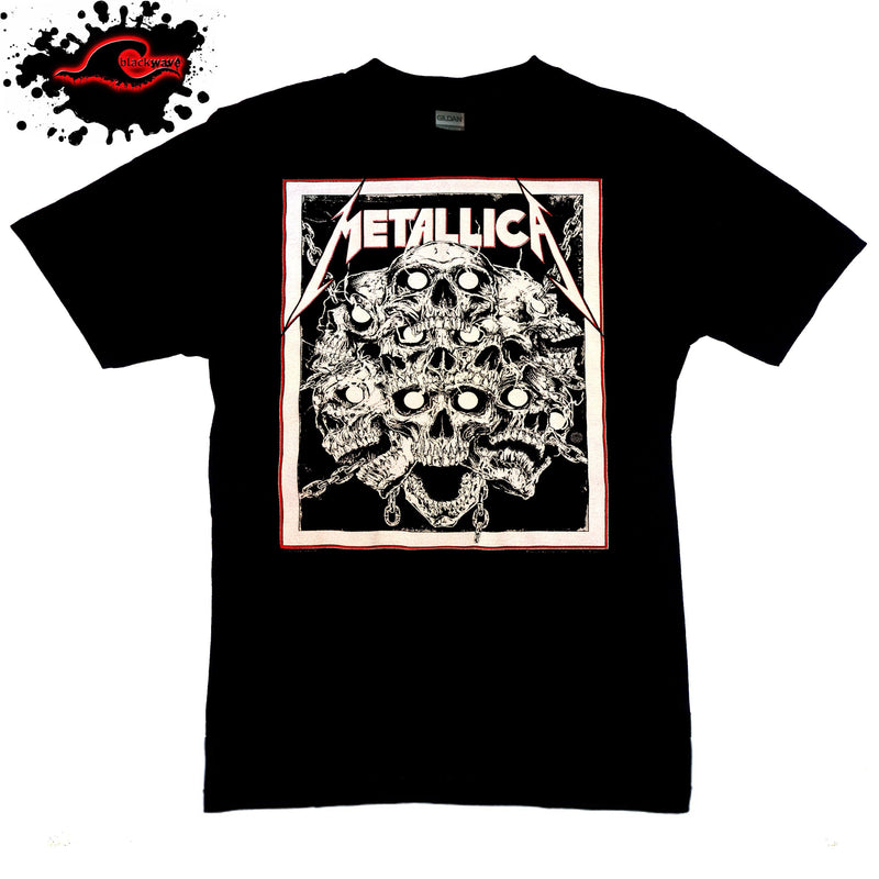 Metallica - Skulls - Band T-Shirt - Blackwave Clothing