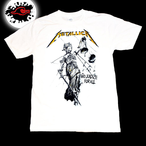 Metallica Ride the Lightning Official White T-Shirt New All Size Thrash  Metal