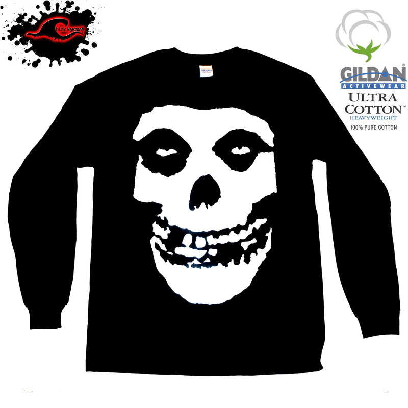 Misfits - Classic Fiend Skull - Long Sleeve Band Shirt - Blackwave Clothing