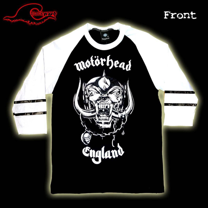 Motorhead - England - Raglan Baseball Shirt - Blackwave Clothing