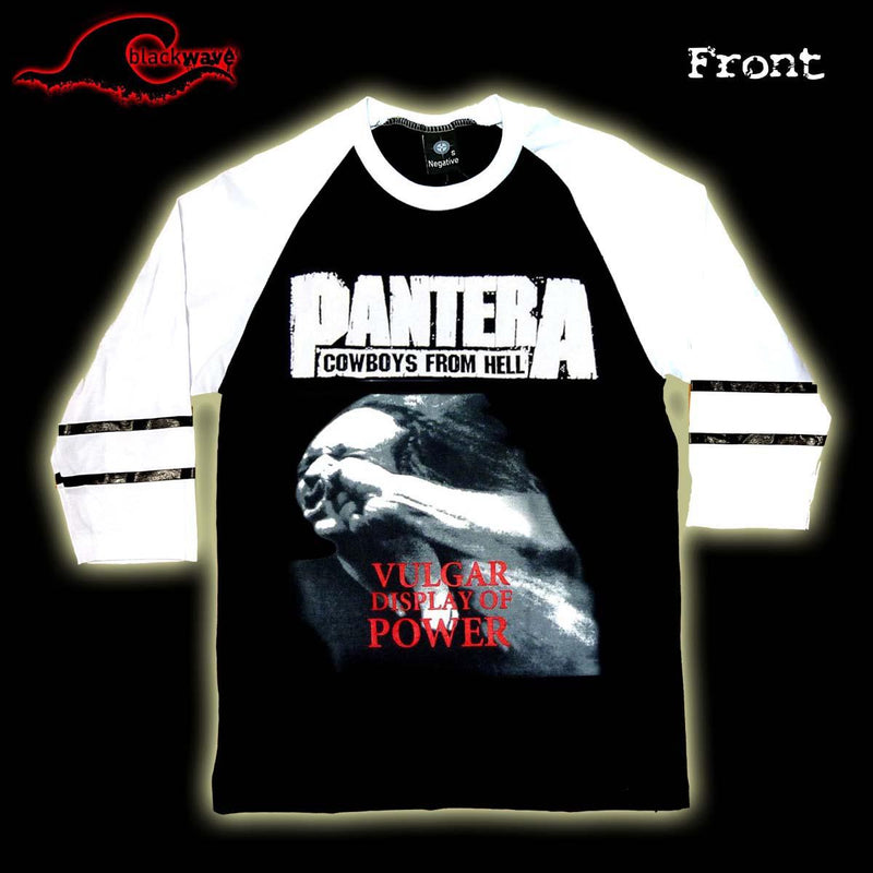 Pantera - Vulgar Display Of Power - Raglan Baseball Shirt - Blackwave Clothing