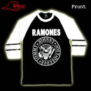 Ramones - Classic Logo - Raglan Baseball Shirt - Blackwave Clothing