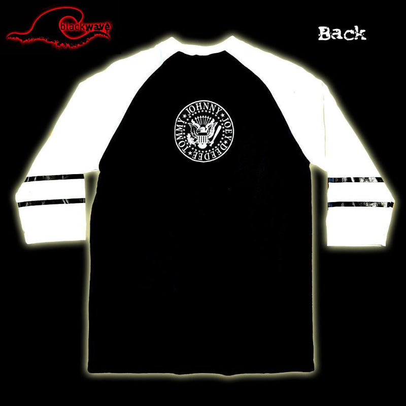 Ramones - Classic Logo - Raglan Baseball Shirt - Blackwave Clothing