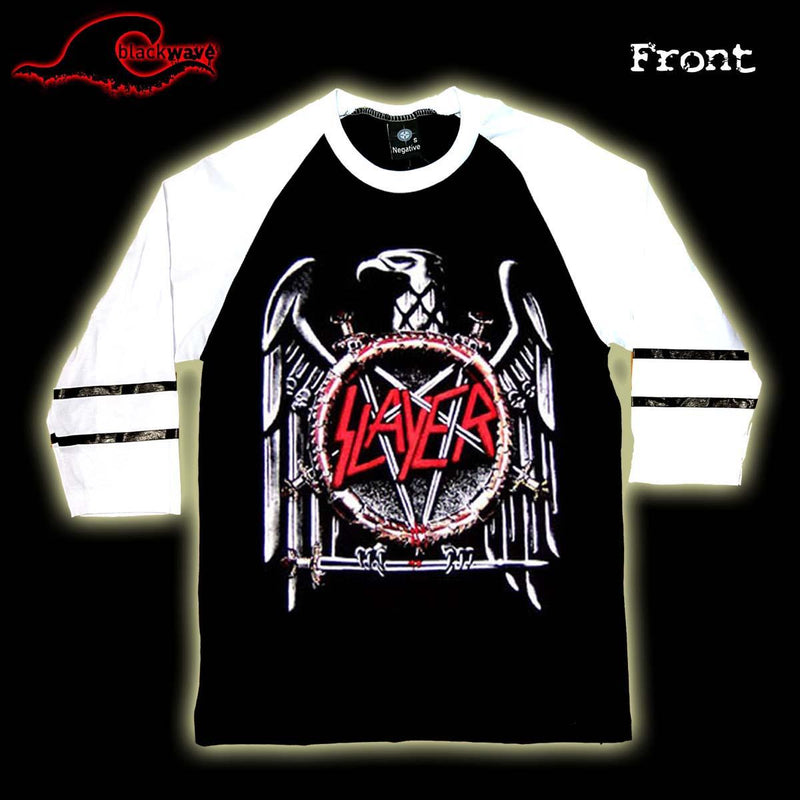 Slayer - Emblem - Raglan Baseball Shirt - Blackwave Clothing
