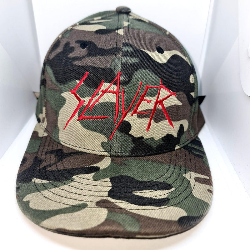 Slayer - Military Camouflage - Double Snapback Band Cap - Blackwave Clothing