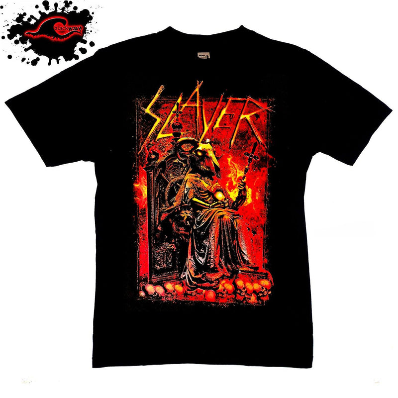 Slayer - Throne (Restocked) - Band T-Shirt - Blackwave Clothing