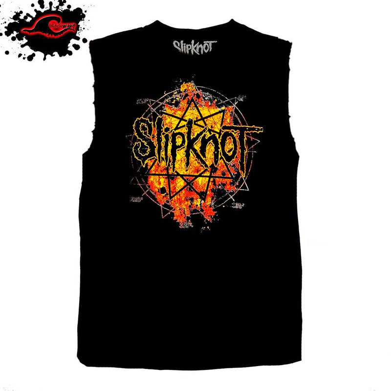 Slipknot - All Hope Is Gone - Frayed-Cut Modified Singlet - Blackwave Clothing