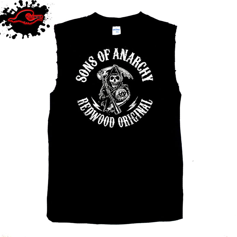 Sons Of Anarchy - Frayed-Cut Modified Singlet - Blackwave Clothing