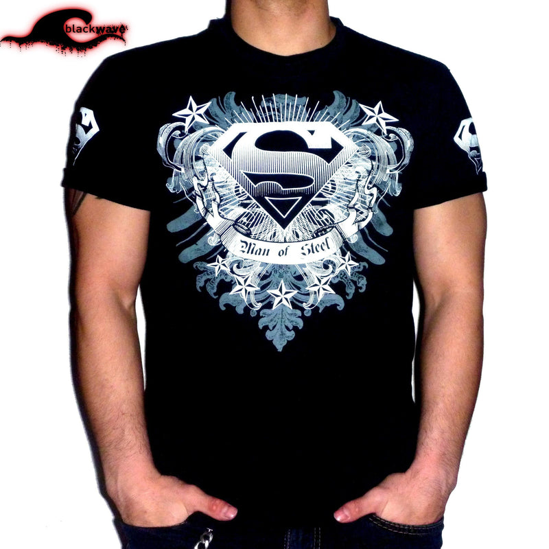 Superman - Man Of Steel - Superhero & Movie T-Shirt - Blackwave Clothing