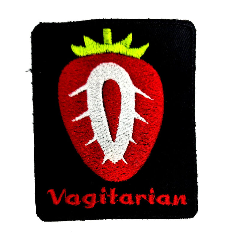 Vagitarian - Funny Patches - Iron On Embroidered Patch - Blackwave Clothing